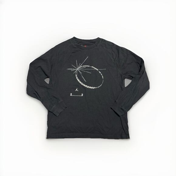 Nike Air Jordan 23 Engineered Long Sleeve T-Shirt Black Men’s Medium - Picture 1 of 4
